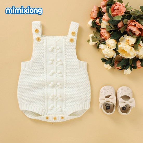 Mimixiong Baby Knitted Sleeveless Romper 82W825