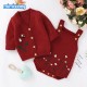 Mimixiong Baby Knitted Romper Coat 2pc Clothing Set 82W639-641