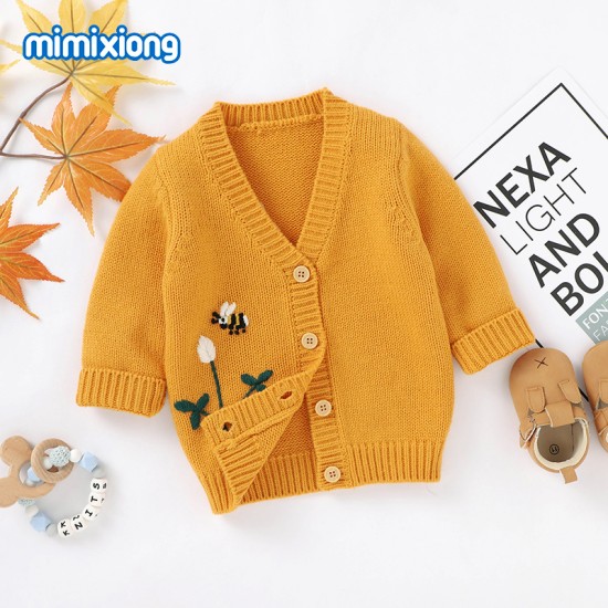 Mimixiong Baby Knitted Romper Coat Hat 3pc Clothing Set 82W639-641-642