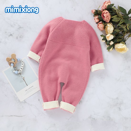 Mimixiong Baby Knitted Romper Blanket Hat 3pc Clothing Set 82W720-722-723