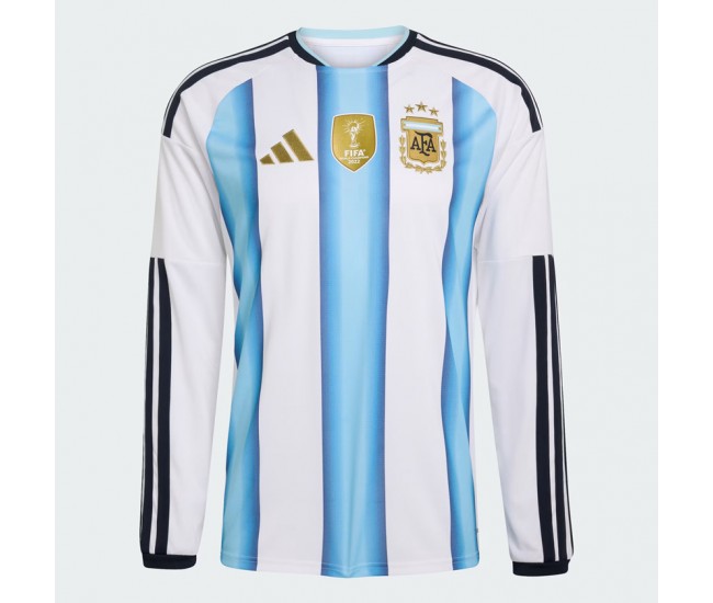 Argentina Mens Home Long Sleeve Soccer Jersey 2026
