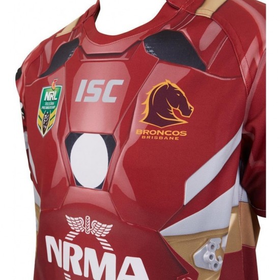 Brisbane Broncos 2017 Men's Iron Man Marvel Jersey