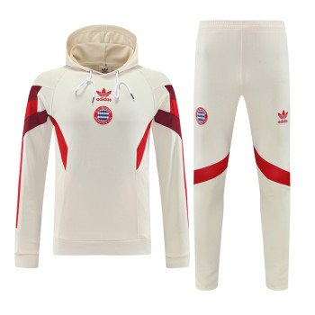 Bayern Munich Men Hooded Training Sweat Soccer Tracksuit 2024