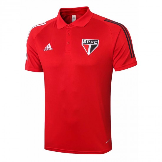 Adidas São Paulo Red Polo Shirt 2020