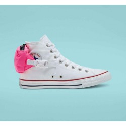 Converse White Buckle Up Chuck Taylor All Star Unisex High Top Shoe
