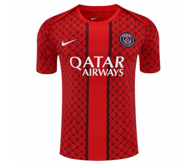 Paris Saint-Germain Mens Red Pre Match Soccer Jersey 2025