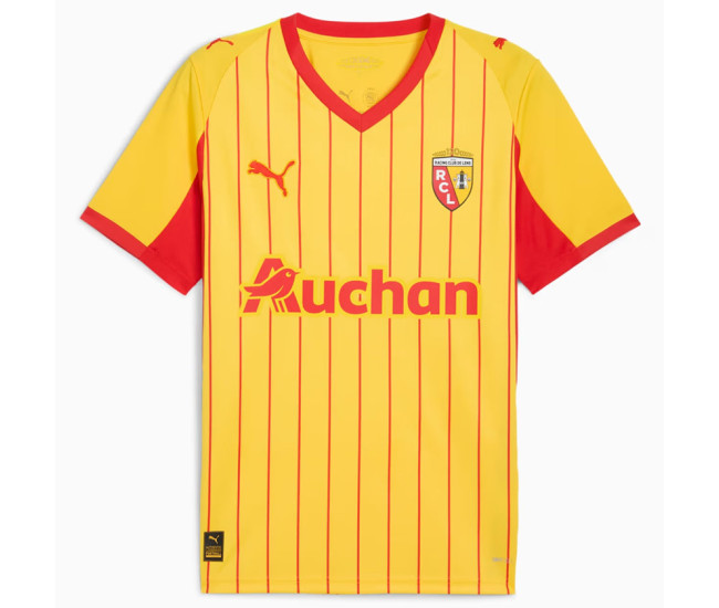 RC Lens Mens Home Soccer Jersey 2025