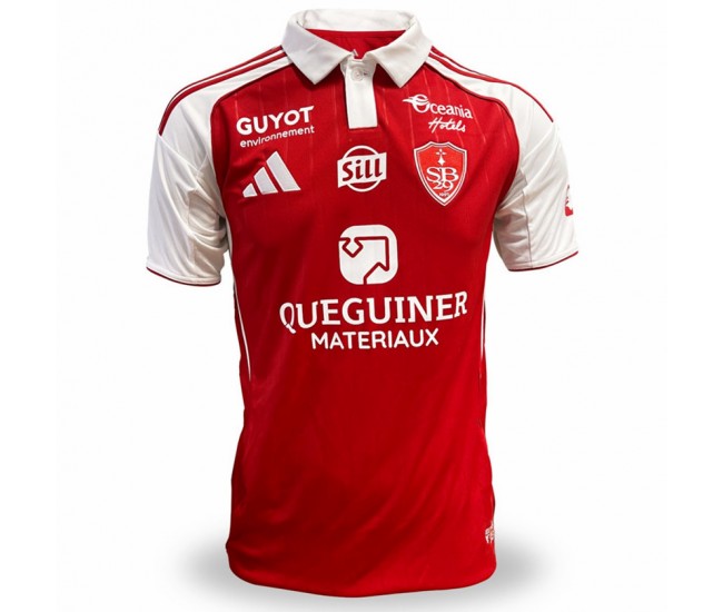Stade Brest Mens Home Soccer Jersey 2025