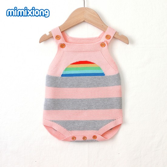 100% Cotton Baby Knitted Sleeveless Romper 82W403