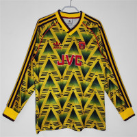 Arsenal FC Men Long Sleeve Away Retro Soccer Jersey 1990