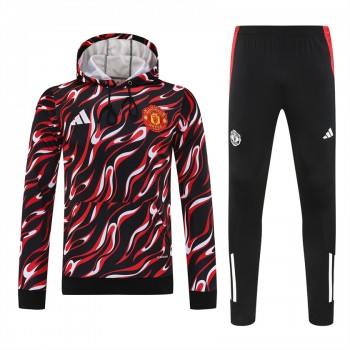 Manchester United FC Men's Pre Match Training Hooded Sweat Soccer Tracksuit 2025