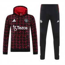 Manchester United FC Men's Pre Match Training Hooded Sweat Football Tracksuit 2024