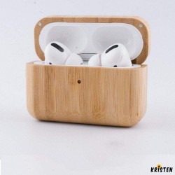 Wooden Bumper Shockproof Protective Case for Apple Airpods Pro