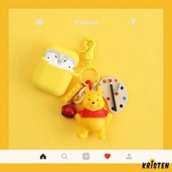 Winnie the Pooh Painter Silicone Protective Shockproof Case for Apple Airpods 1 & 2
