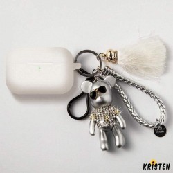Voilent Bear Keychain Silicone Protective Case for Apple Airpods Pro