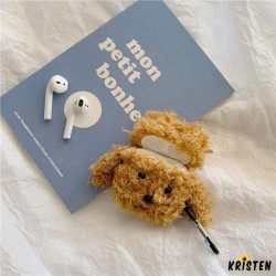 Teddy Poodle Dog Furry Protective Case for Apple Airpods 1 & 2