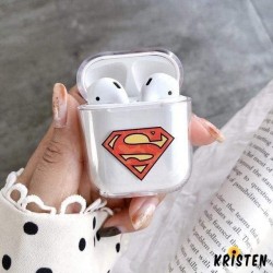 Superhero Marvel Style Ironman Spiderman Clear Hard Protective Shockproof Case for Apple Airpods 1