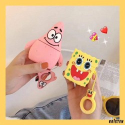 Spongebob Style Patrick Silicone Protective Shockproof Case for Apple Airpods 1 & 2