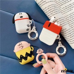 Snoopy Style Charles Silicone Protective Shockproof Case for Apple Airpods 1 & 2