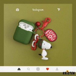 Snoopy Charles Silicone Protective Shockproof Case for Apple Airpods 1 & 2