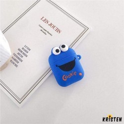 Sesame Street Elmo Cookie Silicone Protective Shockproof Case for Apple Airpods 1 & 2