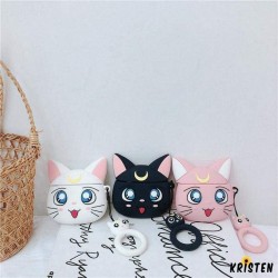 Sailor Moon Cat Luna Artemis Silicone Protective Shockproof Case for Apple Airpods 1 & 2