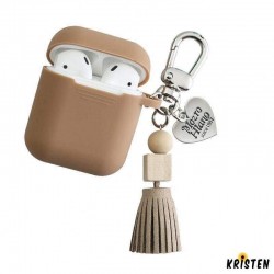 Elegant Silicone Protective Shockproof Case with Suede Tassel for Apple Airpods 1 & 2