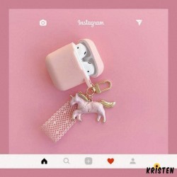 Dreamy Golden Unicorn Silicone Protective Shockproof Case for Apple Airpods 1 & 2