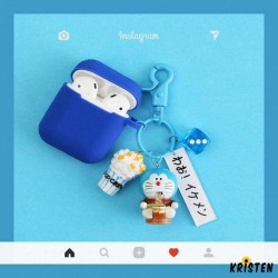 Doraemon Blue Silicone Protective Shockproof Case for Apple Airpods 1 & 2