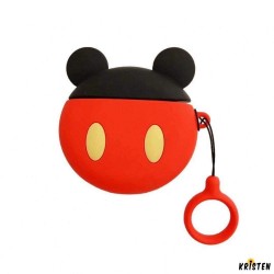 Disney Style Mickey Minnie Mouse Round Silicone Protective Shockproof Case for Apple Airpods 1 &