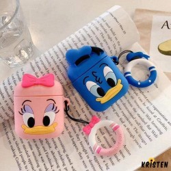 Disney Style Donald Daisy Duck Silicone Protective Shockproof Case for Apple Airpods 1 & 2
