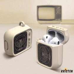Cute Vintage Tv Silicone Protective Shockproof Case for Apple Airpods 1 & 2