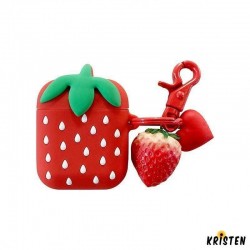 Cute Strawberry Silicone Protective Shockproof Case for Apple Airpods 1 & 2