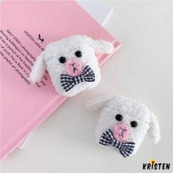 Cute Sheep Lamb Furry Protective Case for Apple Airpods 1 & 2