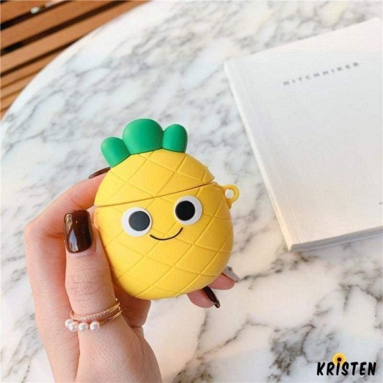 Cute Pineapple Silicone Protective Case for Apple Airpods 1 & 2
