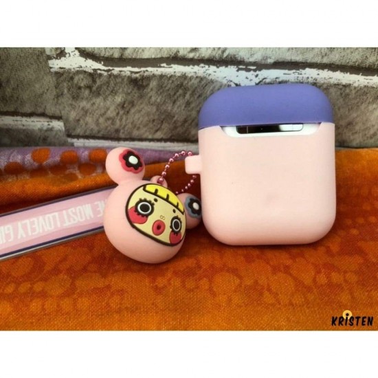 Cute Japanese Doll Macaroon Silicone Protective Shockproof Case for Apple Airpods 1 & 2