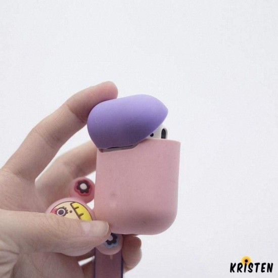 Cute Japanese Doll Macaroon Silicone Protective Shockproof Case for Apple Airpods 1 & 2
