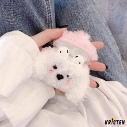 Cute Dog Furry Protective Case for Apple Airpods 1 & 2