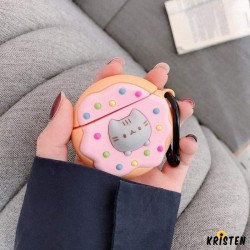 Cute Dessert Cat Silicone Protective Case for Apple Airpods 1 & 2