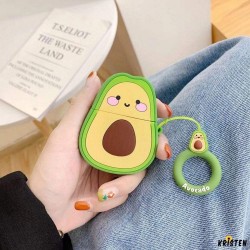 Cute Avocado Strawberry Silicone Designer Protective Shockproof Case for Apple Airpods 1 & 2