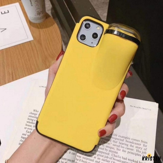 Airpods 1 & 2 Storage Smooth Silicone Shockproof Protective Designer Iphone Case for Iphone 11