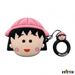 Chibi Maruko Chan Style Silicone Protective Shockproof Case for Apple Airpods 1 & 2