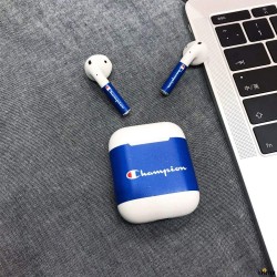 Champion Style Blue Airpods Skin Sticker Adhesive Protective Decal for Apple Airpods 1 & 2