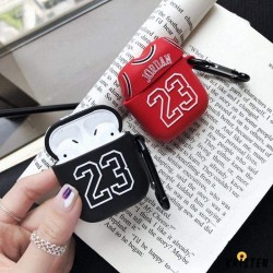 Air Jordan 23 Jersey Silicone Protective Shockproof Case for Apple Airpods 1 & 2