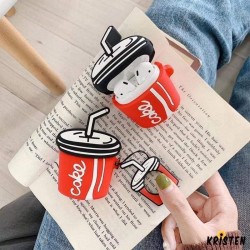 3d Cute Coke Cola Summer Silicone Protective Shockproof Case for Apple Airpods 1 & 2