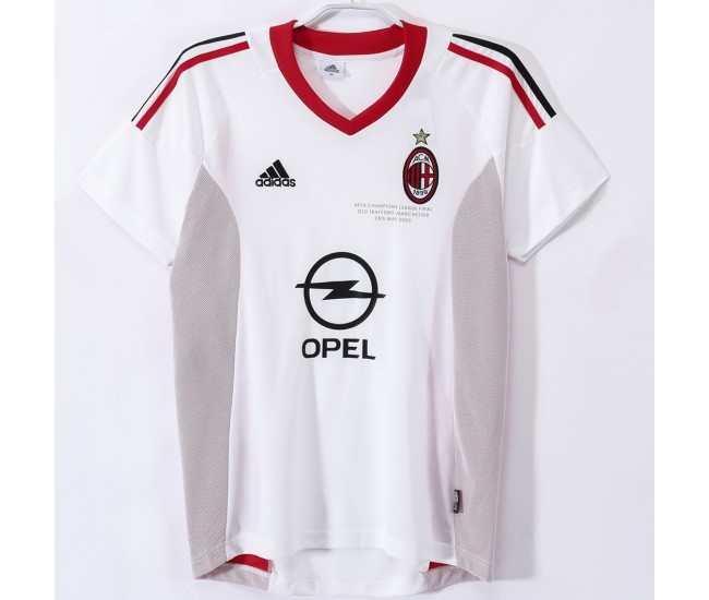 AC Milan Men Away Retro Soccer Jersey 2002