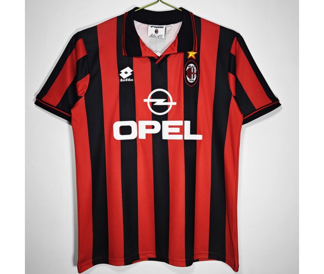 AC Milan Men Home Retro Soccer Jersey 1996