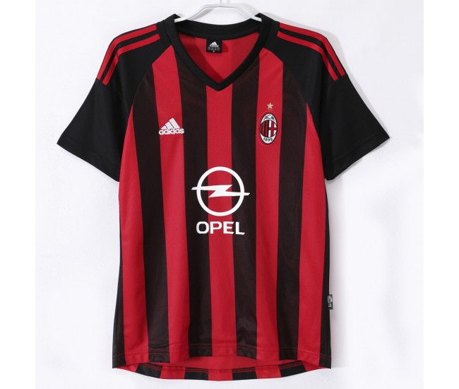 AC Milan Men Home Retro Soccer Jersey 2003