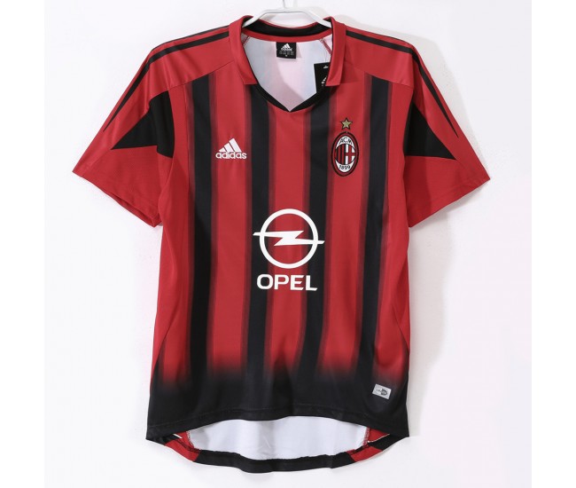 AC Milan Men Home Retro Soccer Jersey 2004