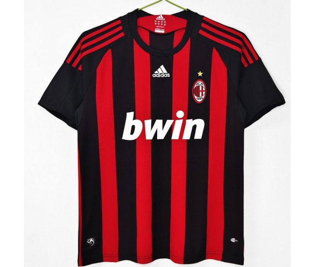AC Milan Men Home Retro Soccer Jersey 2008